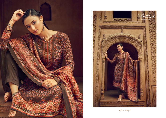 Belliza Nitara New Fancy Wear Printed Pashmina Dress Material Collection 